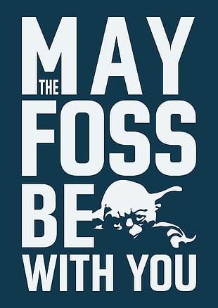 May the Foss be with you, Star Wars, Yoda, Linux, foss HD wallpaper