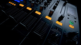 black mixing console, studios, amplifiers, music, musical instrument HD wallpaper