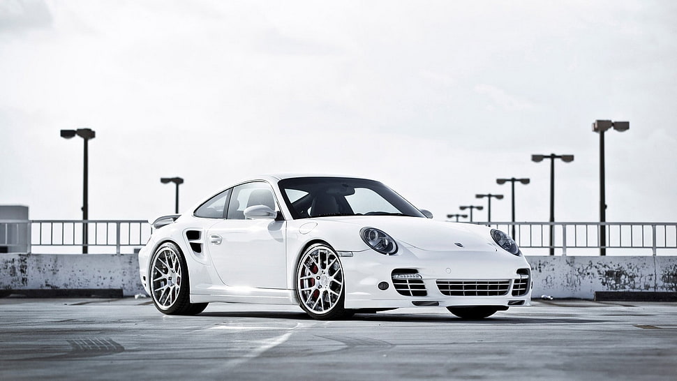 white coupe, Porsche, Porsche 911, white cars, vehicle HD wallpaper