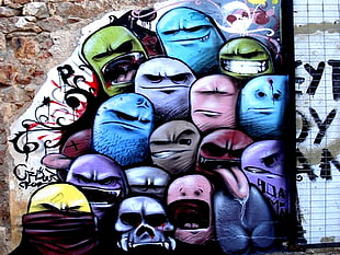 doodle art, graffiti, wall