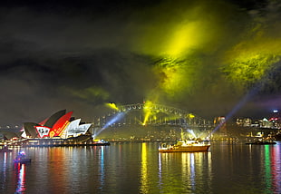 Sydney Opera, Australia, explosion, Sydney, lights, Australia