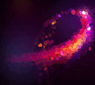 pink and purple light digital wallpaper, abstract