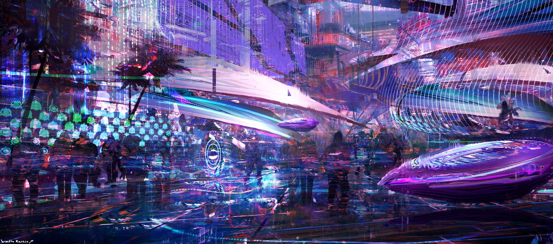 artwork, digital art, city, futuristic