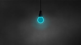 black LED bulb, minimalism, light bulb, dark