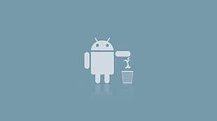 Android trash bin logo HD wallpaper