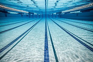 blue swimming pool, swimming pool, water, underwater