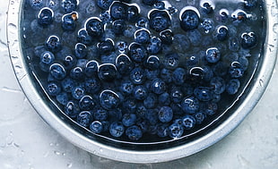 blue berries, Blueberries, Berries, Plate HD wallpaper