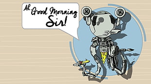 gray robot illustration, Fallout, video games, robot HD wallpaper
