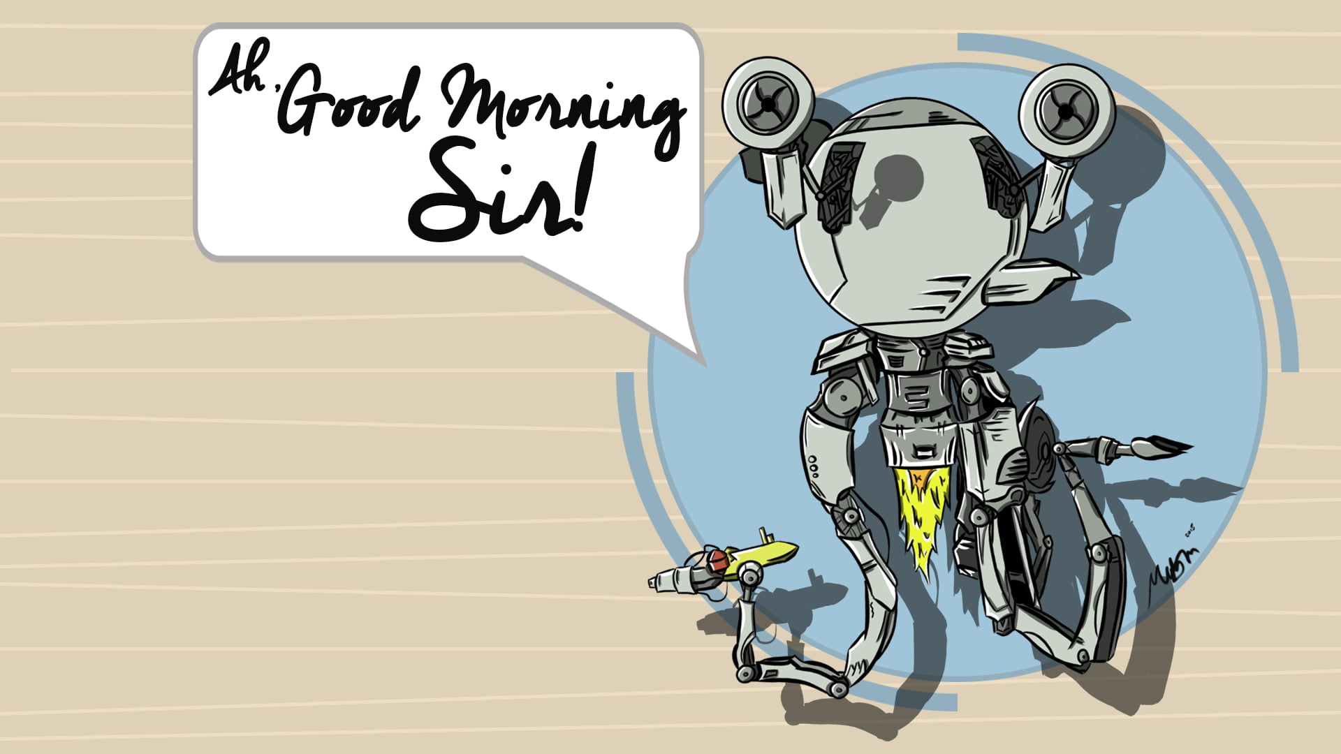 gray robot illustration, Fallout, video games, robot
