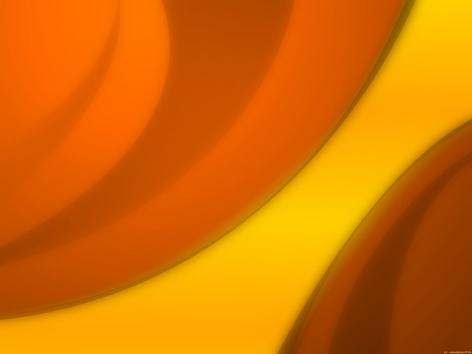 orange and yellow illustration HD wallpaper