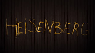 Heisenberg-printed on black background HD wallpaper