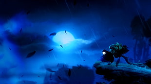 full moon digital wallpaper, Ori and the Blind Forest HD wallpaper
