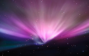 pink, purple, and blue light with black background