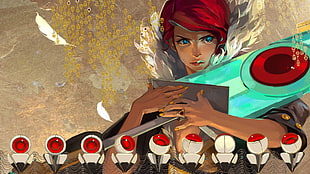red haired female anime character, Transistor, Red (Transistor)