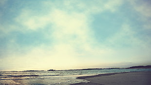 gray sand, nature, sea, beach