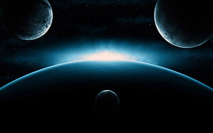 planets digital wallpaper, space, planet, science fiction, artwork