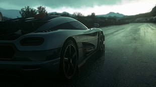 gray supercar, Driveclub, car, rain, Koenigsegg HD wallpaper