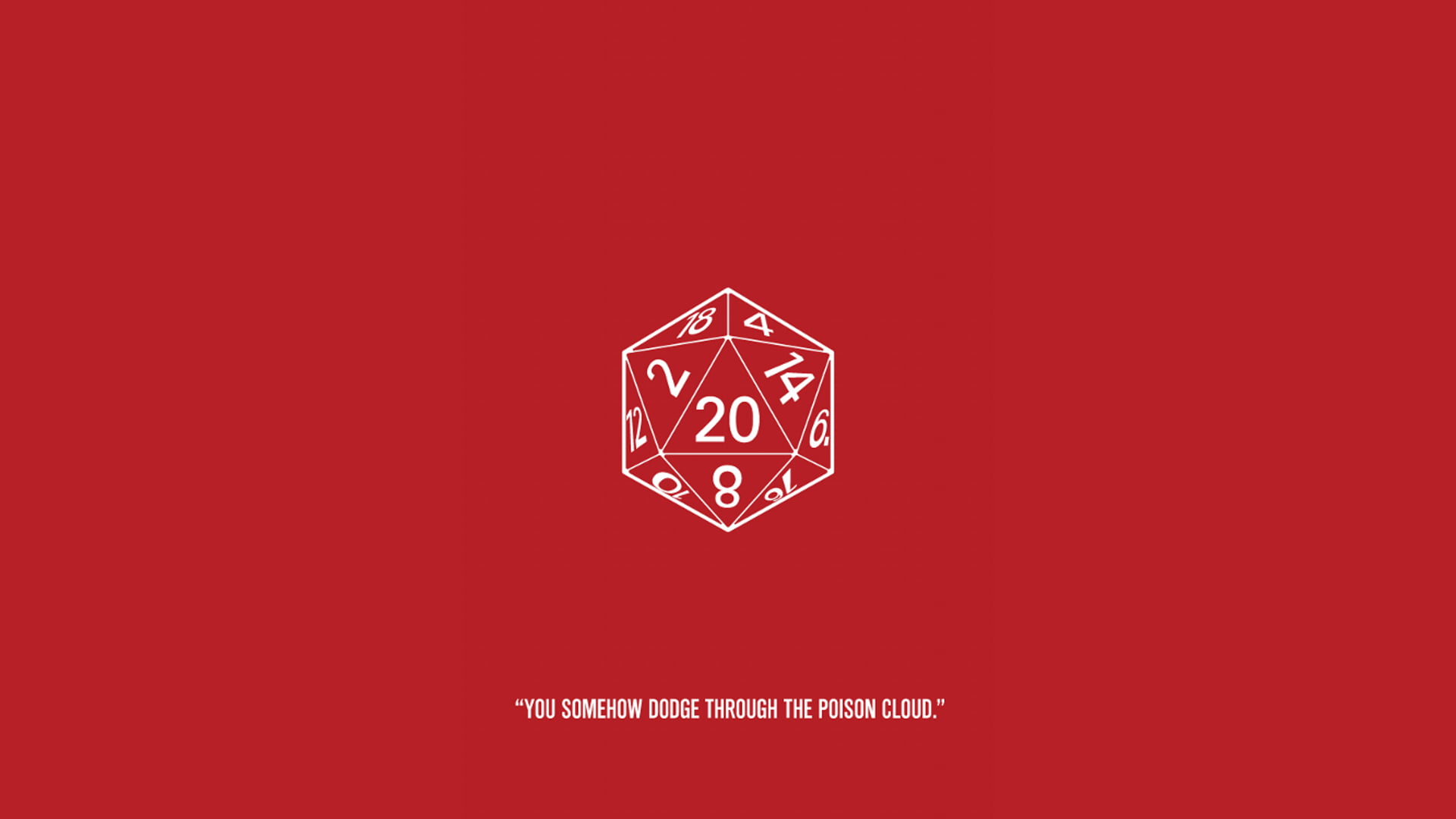 Dungeons and Dragons, humor, d20, red background