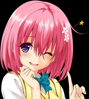 pink haired female anime character illustrat, Momo Velia Deviluke, To Love-ru