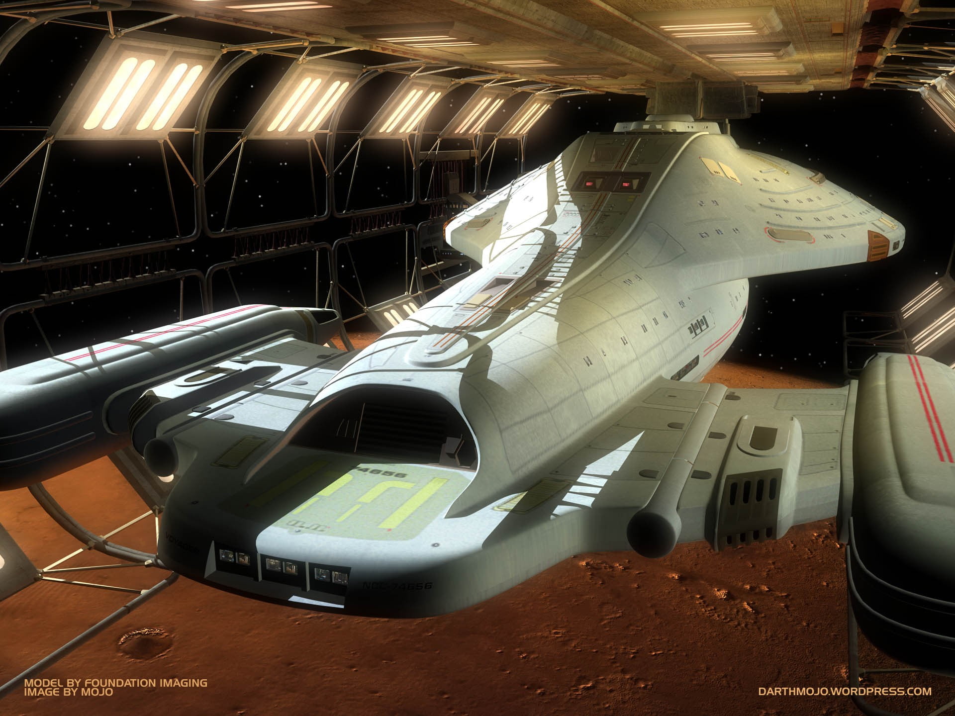 gray space ship, Star Trek, USS Voyager, Star Trek: Voyager