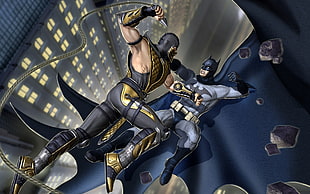 Batman and Scorpion digital wallpaper HD wallpaper