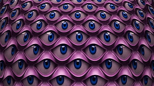 purple eye illustration HD wallpaper