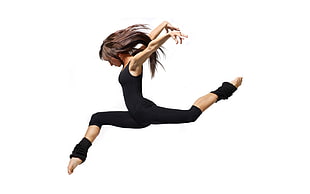 woman jumping illustration HD wallpaper