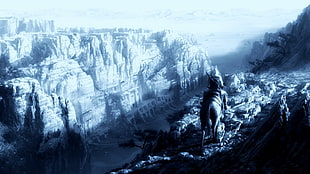 aerial view of mountains, Ezio Auditore da Firenze HD wallpaper