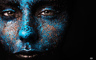 woman's face prosthetic makeup HD wallpaper