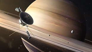 Saturn planet, digital art, CGI, space, universe