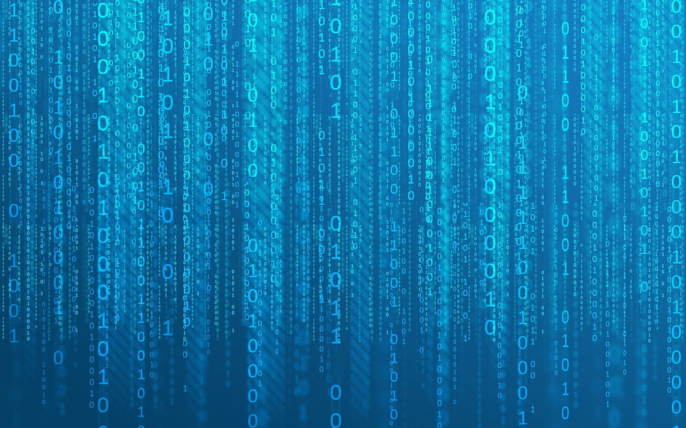 blue number code digital wallpaper, digital art, numbers, binary, cyberspace HD wallpaper