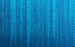blue number code digital wallpaper, digital art, numbers, binary, cyberspace
