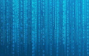 blue number code digital wallpaper, digital art, numbers, binary, cyberspace