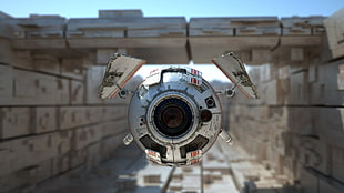 grey robot drone HD wallpaper