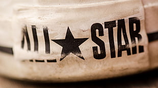 white and black Converse All Star logo HD wallpaper