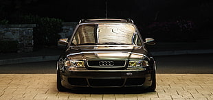 black Audi car, German, car, Audi, vehicle