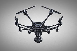 black 6-axis drone HD wallpaper