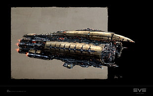 spaceship digital art, EVE Online, Amarr, spaceship, artwork HD wallpaper
