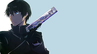 man holding semi-automatic pistol character, Mahouka Koukou no Rettousei, Shiba Tatsuya, anime HD wallpaper