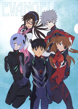 Evangelion poster, Neon Genesis Evangelion, anime, Ayanami Rei, Ikari Shinji HD wallpaper