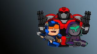 three characters holding rifles illustration, Planetside 2, video games