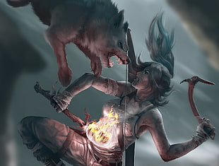 female illustration, Tomb Raider, Lara Croft, video games, artwork
