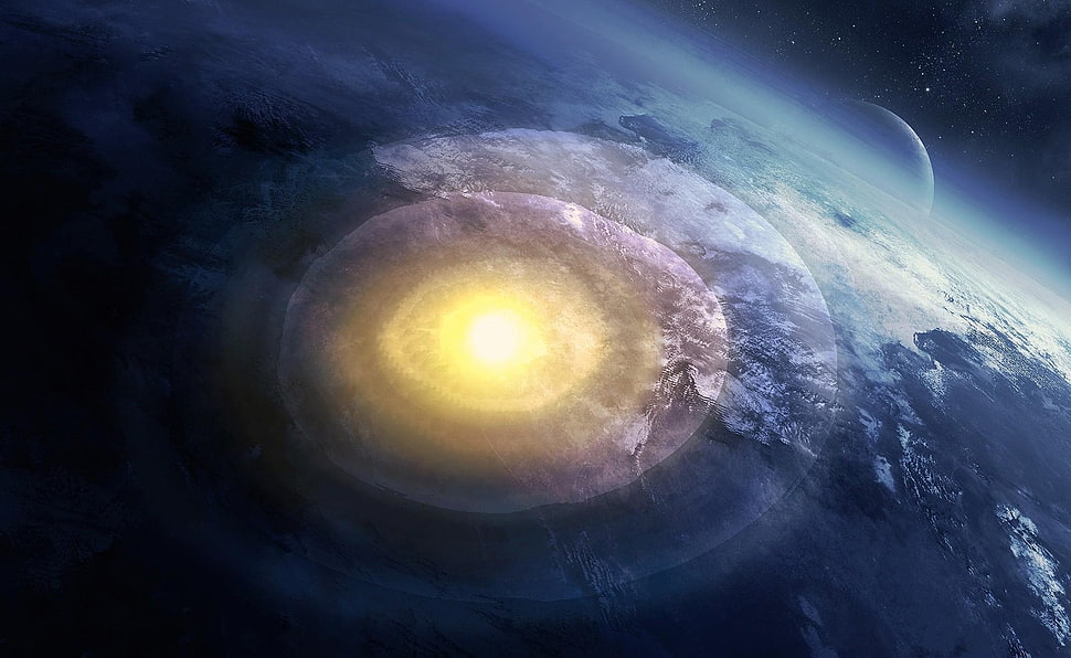 aerial view of space HD wallpaper