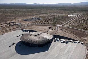 gray road, Virgin Galactic, Spaceport, New Mexico