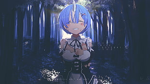 female anime character with blue hair, Re:Zero Kara Hajimeru Isekai Seikatsu, anime girls, Rem (Re: Zero)