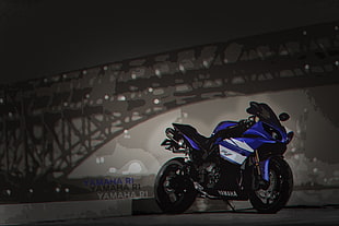 black and blue RC car, motorcycle, Yamaha R1, Yamaha YZF R1 HD wallpaper