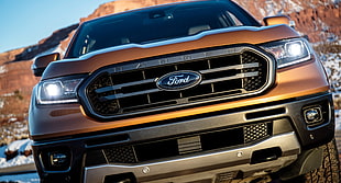 brown Ford Ranger, Ford Ranger FX4 Lariat SuperCrew, 2019, 4K HD wallpaper