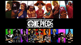One Piece character collage poster, One Piece, Roronoa Zoro, Brook, Nico Robin
