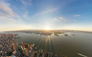 city buildings, city, urban, aerial view, New York City