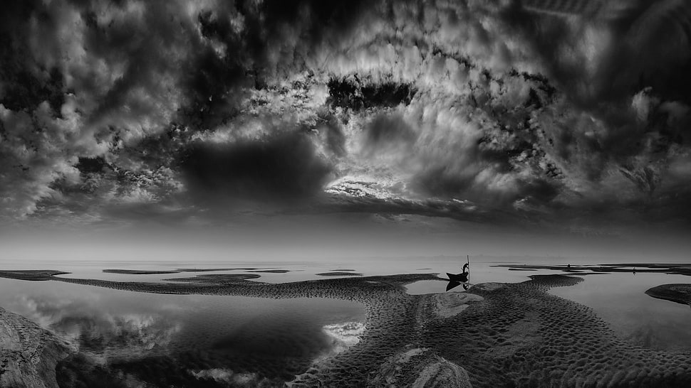 landscape, nature, clouds, river HD wallpaper